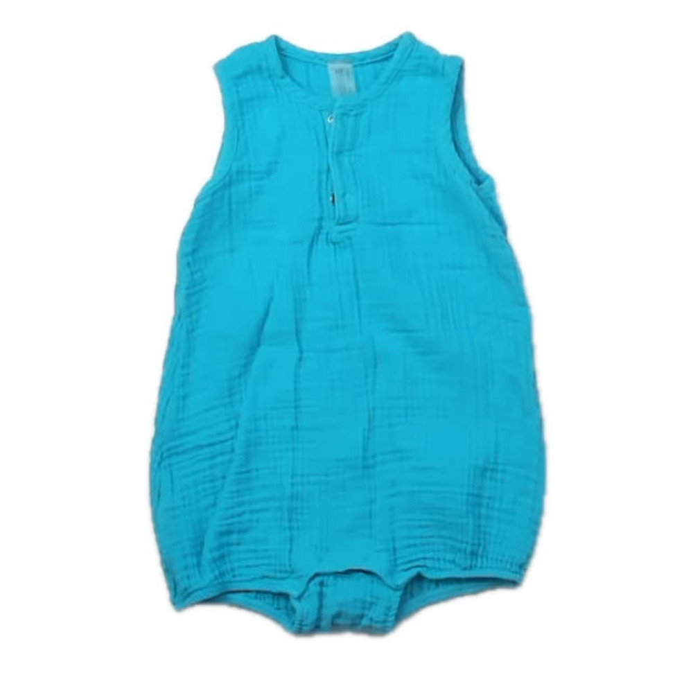 Primary.com Boys Turquoise Romper size: 6-12 Months